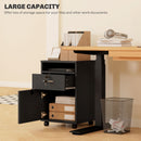 HOMCOM 60cm Filing Cabinet with Drawers and Open Shelf