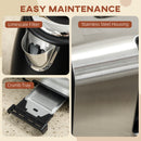 HOMCOM 1.7L 3000W Quick Boil Kettle and 4 Slice Toaster Set Crumb Tray Black