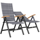 Outsunny Outdoor Folding Dining Chair, Dining Chair