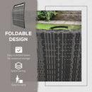 Outsunny Folding Rattan Sun Lounger with Cushion and Pillow, Grey