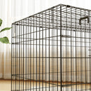 PawHut Dog Crate With 2 Doors, Tray, Soft Cushion