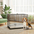 PawHut Dog Crate With 2 Doors, Tray, Soft Cushion