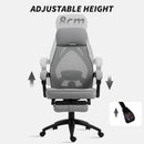 Vinsetto Mesh Swivel Task Chair for Home Office with Footrest Dark Grey