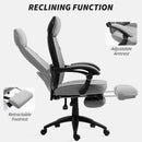 Vinsetto Mesh Swivel Task Chair for Home Office with Footrest Dark Grey