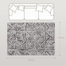 HOMCOM Non-Slip Washable Rug, Chenille Floor Carpet for Living Room,