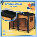 PawHut Wooden Dog Kennel, Dog House with Removable Floor