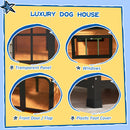 PawHut Wooden Dog Kennel, Dog House with Removable Floor