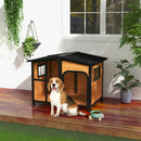 PawHut Wooden Dog Kennel, Dog House with Removable Floor