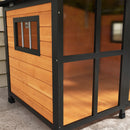 PawHut Wooden Dog Kennel, Dog House with Removable Floor