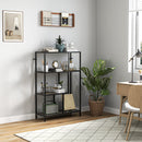 HOMCOM Industrial Bookshelf Bookcase W/ Open Shelves For Study