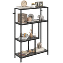 HOMCOM Industrial Bookshelf Bookcase W/ Open Shelves For Study
