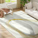 HOMCOM Machine Washable Rug, Allergy-Friendly Floor Carpet, Cream White