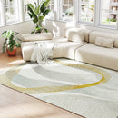HOMCOM Machine Washable Rug, Allergy-Friendly Floor Carpet, Cream White