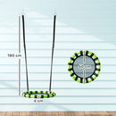 AIYAPLAY Kid Nest Swing Seat, 100cm Diameter Round Saucer Swing Set, Black