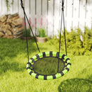 AIYAPLAY Kid Nest Swing Seat, 100cm Diameter Round Saucer Swing Set, Black