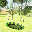 AIYAPLAY Kid Nest Swing Seat, 100cm Diameter Round Saucer Swing Set, Black