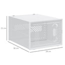 HOMCOM 8PCS Stackable  Plastic Shoe Storage Box for UK/EU