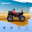 HOMCOM 12V Quad Bike ATV With LED Lights, Music, For Boys Girls, Yellow And Red