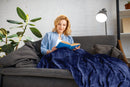 Weighted Sherpa Blanket in Navy