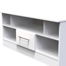 Wellington Ready Assembled TV Unit with 1 Drawer  - White Matt & White