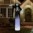 HOMCOM 12' Inflatable Halloween Skeleton Ghost with Lights 12ft 360cm