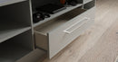 Wellington Ready Assembled TV Unit with 1 Drawer Wide  - Uniform Matt & Dusk Grey