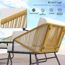Outsunny 4 Piece Rattan Garden Furniture Set With Cushions, Natural