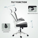 HOMCOM Executive Mesh Office Chair with Headrest, Lumbar Support