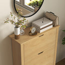 HOMCOM 18-Shoe Storage Cabinet 6 Shelves 3 Drawers Tabletop