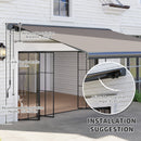 Outsunny DIY Retractable Canopy with Remote Controller for Patio, Light Grey
