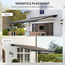 Outsunny DIY Retractable Canopy with Remote Controller for Patio, Light Grey