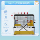 PawHut Hamster Cage W/ Tunnels, Tubes, Ramps, Platforms, Hut