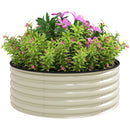 Outsunny Galvanised Planter with Gloves, 120 x 120 x 43cm, Light Green