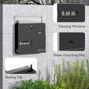 HOMCOM Wall Mounted Post Box, Weatherproof Letterbox with Lock