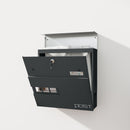 HOMCOM Wall Mounted Post Box, Weatherproof Letterbox with Lock