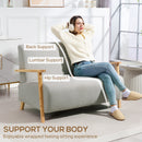 HOMCOM 2 Seater Sofa, Fabric Modern Loveseat For Living Room