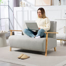 HOMCOM 2 Seater Sofa, Fabric Modern Loveseat For Living Room