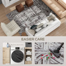 HOMCOM Non-Slip Washable Rug, Chenille Floor Carpet for Living Room,