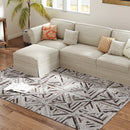 HOMCOM Non-Slip Washable Rug, Chenille Floor Carpet for Living Room,