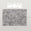 HOMCOM Non-Slip Washable Rug, Chenille Floor Carpet for Living Room,