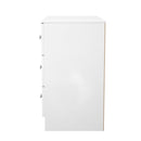 Yarmouth 3 Drawer Chest in White & White Matt - Ready Assembled