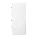 Yarmouth 4 Drawer Chest in White & White Matt - Ready Assembled