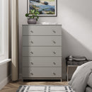 Yarmouth 5 Drawer Chest in Uniform Grey & Dusk Grey - Ready Assembled