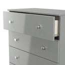 Yarmouth 5 Drawer Chest in Uniform Grey & Dusk Grey - Ready Assembled