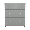 Yarmouth 3 Drawer Deep Chest in Uniform Grey & Dusk Grey - Ready Assembled