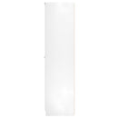 Yarmouth Tall Triple Mirrored Wardrobe in White & White Matt - Ready Assembled