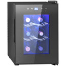 HOMCOM Mini Beer And Wine Fridge, 6 Bottle, With Glass Door, Touch Screen