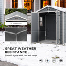 Outsunny Garden Shed 6'x4.5'  Tool Storage House w/ Lockable Double Doors