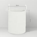 HOMCOM 36L Cotton Rope Laundry Basket With Handles For Pillows Clothes Grey/Cream