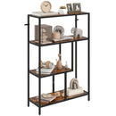 HOMCOM Industrial Bookshelf Bookcase W/ Open Shelves For Study